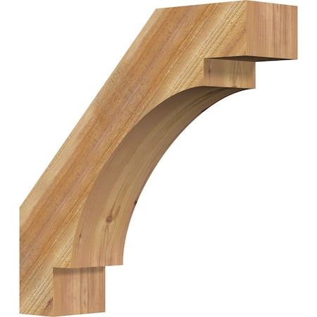 Ekena Millwork 6"W x 24"D x 24"H Merced Rough Sawn Knee Brace, Western Red Cedar BRC06X24X24MRC00RWR